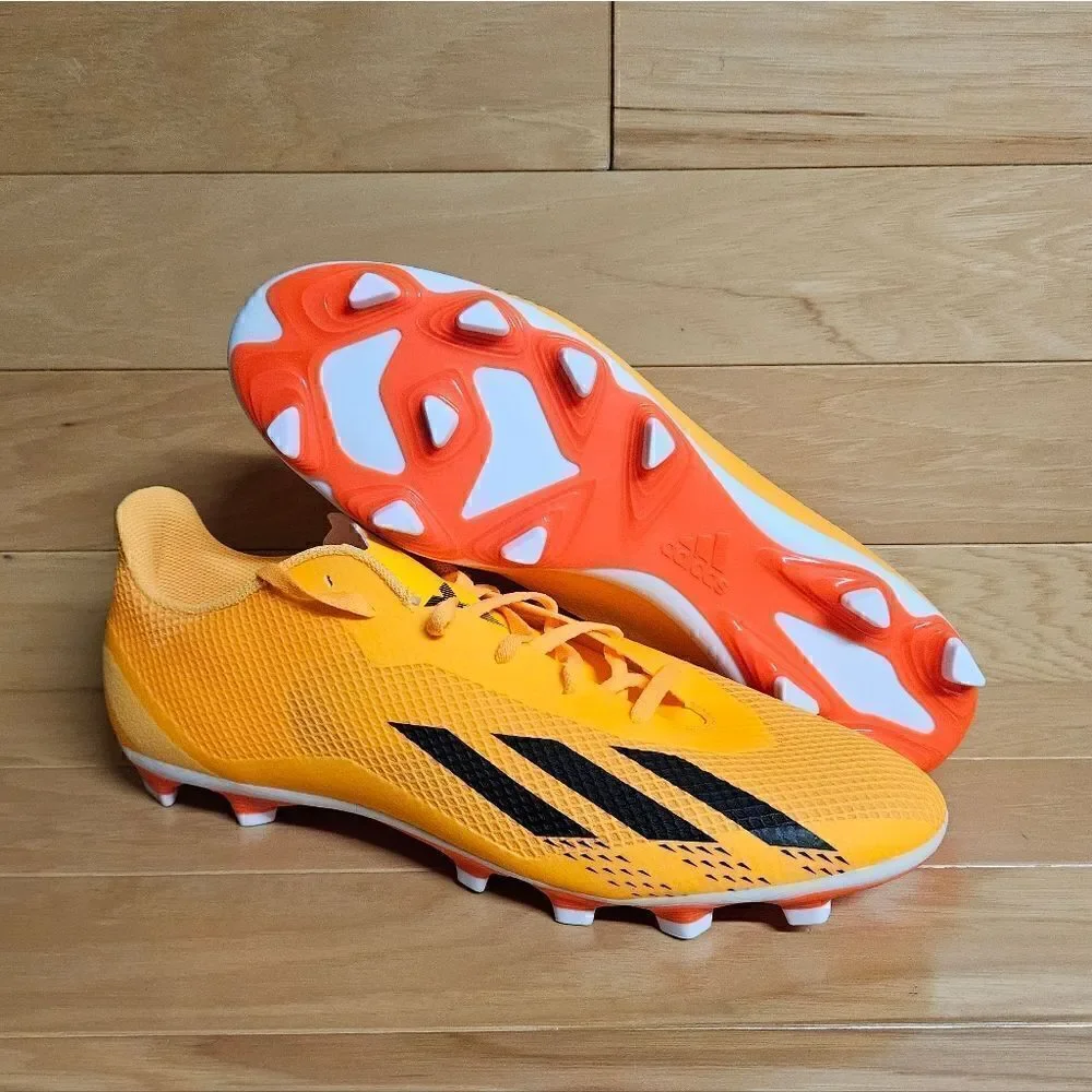 Adidas Men's X Speedportal. 4 FxG Size 13 Orange Black Soccer Cleats GZ2460